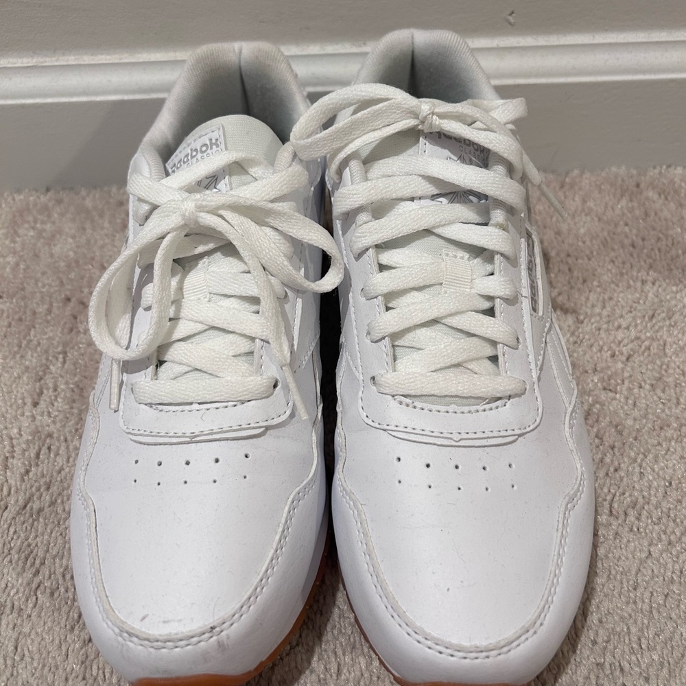 Reebok White Lace-Up Sneakers